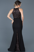 Robe Queue de Poisson Longue Noir-Saumon ABU608