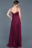 Robe de Fiançailles Longue Rouge Bordeaux ABU123