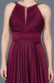 Robe de Fiançailles Longue Rouge Bordeaux ABU123