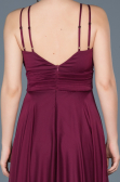 Robe de Fiançailles Longue Rouge Bordeaux ABU123