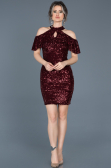 Robe de Soirée Courte Bordeaux ABK323