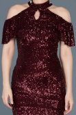 Robe de Soirée Courte Bordeaux ABK323