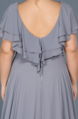 Robe Grande Taille Longue Gris ABU032