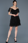 Robe de Soirée Courte Noir ABK413