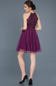 Robe de Soirée Courte Violet ABK416