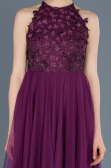 Robe de Soirée Courte Violet ABK416