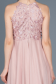Robe de Soirée Courte Bleu Marine-Poudre ABK416