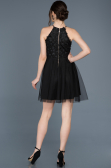Robe de Soirée Courte Noir ABK416