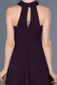 Robe de Cérémonie Courte Violet Foncé ABK392