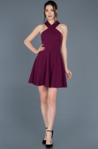 Robe de Cérémonie Courte Prune ABK392