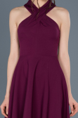 Robe de Cérémonie Courte Prune ABK392