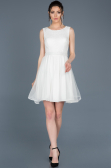 Robe de Soirée Courte Blanc ABK452
