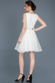 Robe de Soirée Courte Blanc ABK452