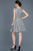 Robe de Soirée Courte Gris ABK452