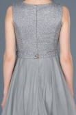 Robe de Soirée Courte Gris ABK452