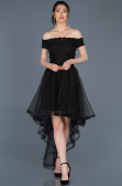 Robe de Soirée Devant court Dos long Noir ABO022