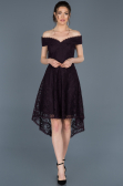 Robe de Soirée Devant court Dos long Lacé Violet ABO018