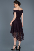 Robe de Soirée Devant court Dos long Lacé Violet ABO018