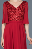 Robe de Cérémonie Longue Rouge ABU676