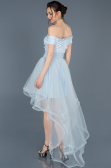 Robe de Soirée Devant court Dos long Bleu clair ABO022