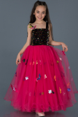 Robe de Soirée Enfants Longue Fushia ABU714