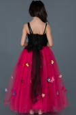 Robe de Soirée Enfants Longue Fushia ABU714