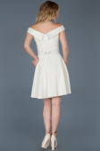 Robe de Soirée Courte Blanc ABK441