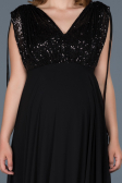 Robes de Soiree de Gross Longue Noir ABU746