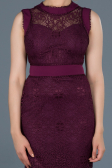 Robe de Cérémonie Courte Prune ABK510