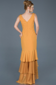 Robe Queue de Poisson Devant court  Dos long Safran ABO036