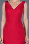 Robe Queue de Poisson Devant court  Dos long Rouge ABO036