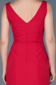 Robe Queue de Poisson Devant court  Dos long Rouge ABO036