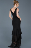 Robe Queue de Poisson Devant court  Dos long Noir ABO036