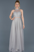 Robe de Fiançaille Longue Gris ABU766
