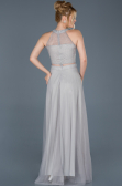 Robe de Fiançaille Longue Gris ABU766