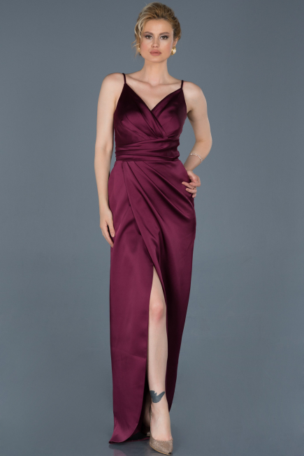 Robe De Fiançaille Longue Prune ABU564