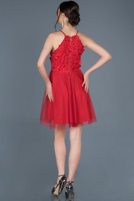 Robe de Soirée Courte Rouge ABK416