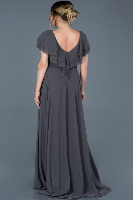 Robe Grande Taille Longue Anthracite ABU032
