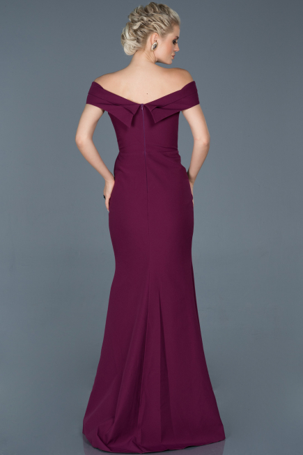 Robe de Soirée Longue Prune ABU870