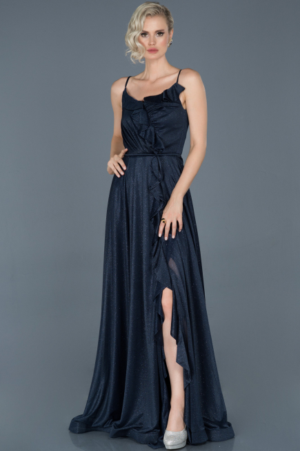 Robe de Fiançaille Longue Bleu Marine ABU888