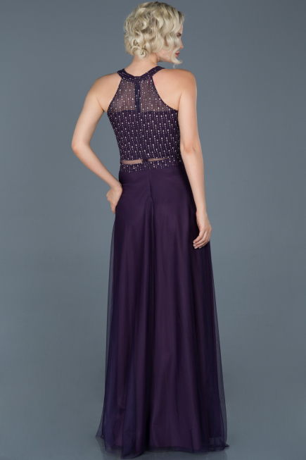 Robe de Fiançaille Longue Violet ABU766