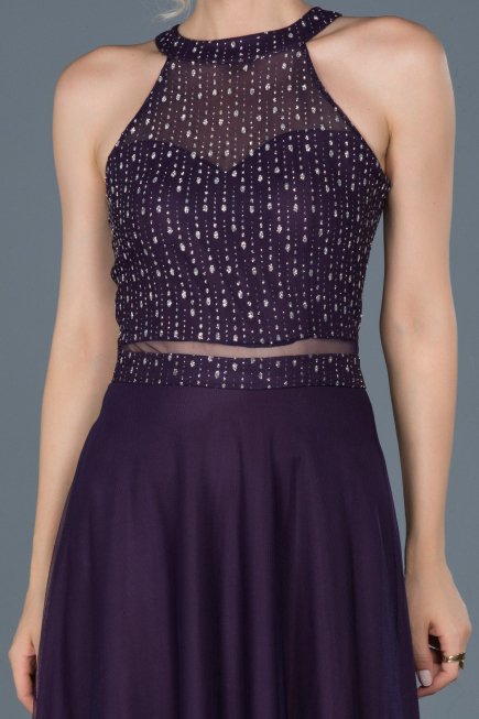 Robe de Fiançaille Longue Violet ABU766