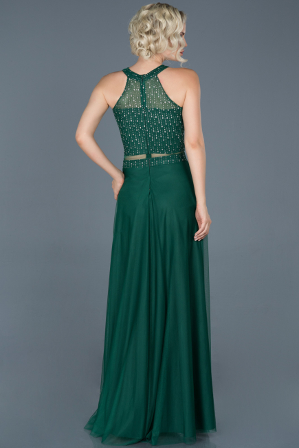 Robe de Fiançaille Longue Vert ABU766