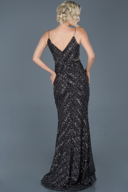 Robe Queue de Poisson Longue Anthracite ABU892