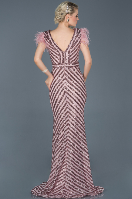 Robe de Soirée Longue Poudre ABU881