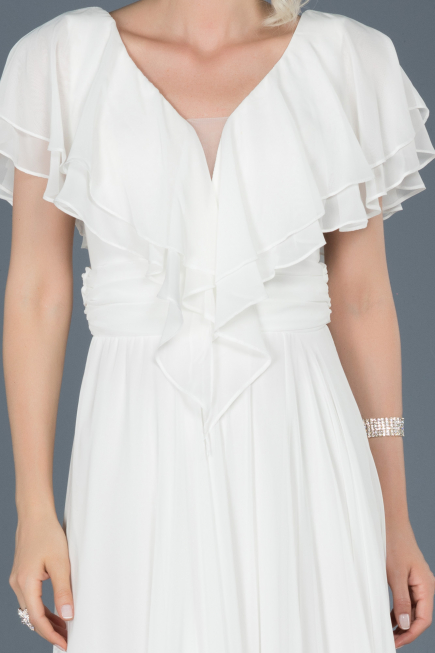 Robe de Fiançaille Longue Blanc ABU032
