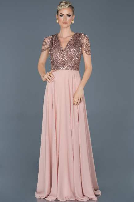 Robe de Cérémonie Longue Poudre ABU932