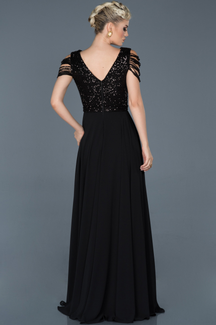 Robe de Cérémonie Longue Noir ABU932