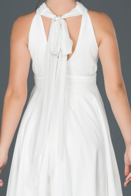 Robe de Soirée Courte Blanc ABK224