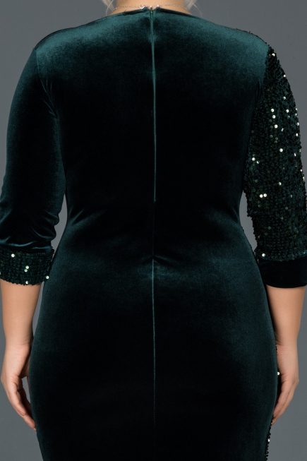 Robe de Soirée Grande Taille Courte Émeraude ABK653